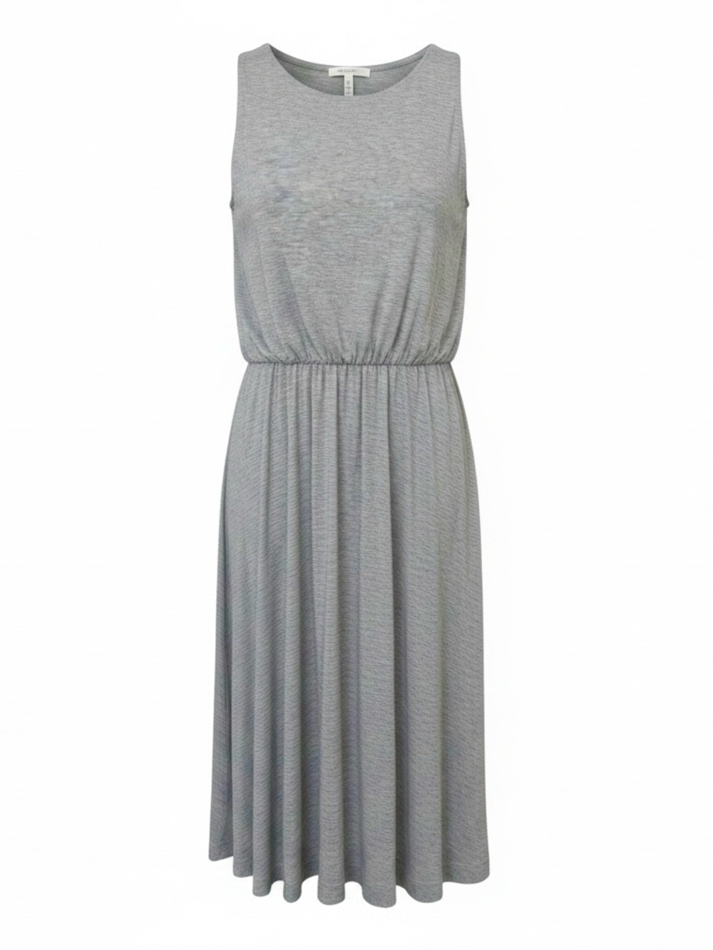 Loft Anne Taylor Sleeveless Gray Midi Dress with Elastic Waist Size XXSP